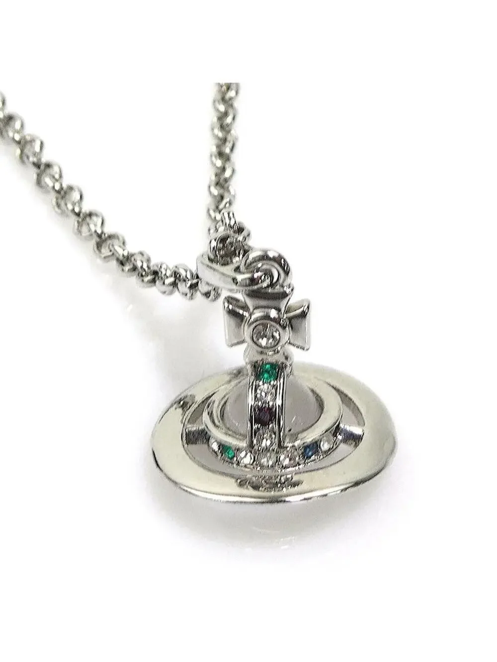 Auth Vivienne Westwood Necklace Silver #322467V15B